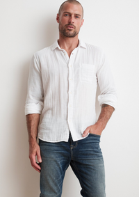 Elton Cotton Gauze Button-Up Shirt