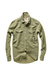 Linen Workshirt - Bright Olive