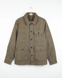 Akash Chore Coat in Nubby Cotton Dark Sage