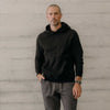 The Apres Hoodie in Black Indigo Terry