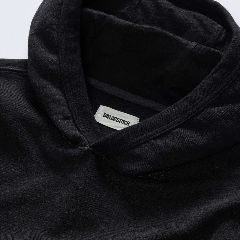 The Apres Hoodie in Black Indigo Terry