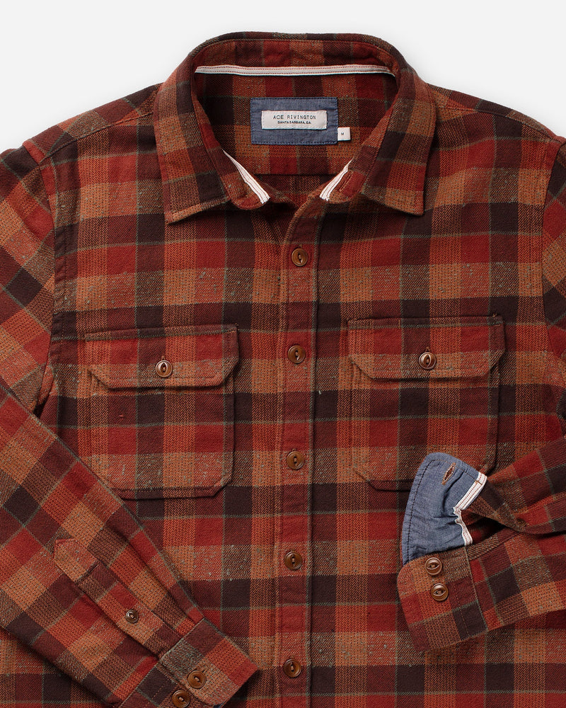 Winter Flannel - Utility Shirt - Clay Tile