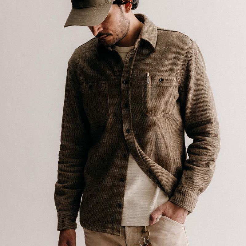 The Utility Shirt in Cypress Sashiko