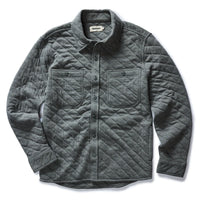 The Fall Line Overshirt in Heather Ash Quilted Jersey