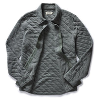 The Fall Line Overshirt in Heather Ash Quilted Jersey