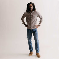 The Ledge Shirt in Granite Linen Tweed