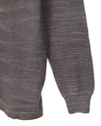 Madhur Johnny Collar Flat Knit Sweater - Charcoal