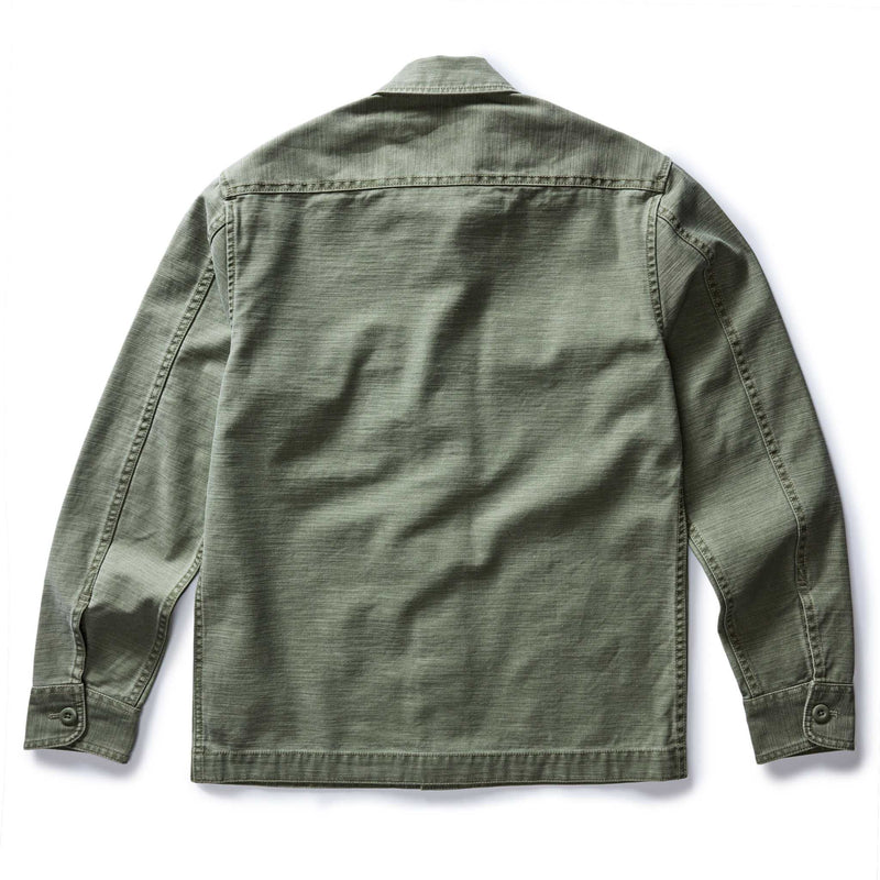 The Surplus Shirt in Field Olive Reverse Sateen