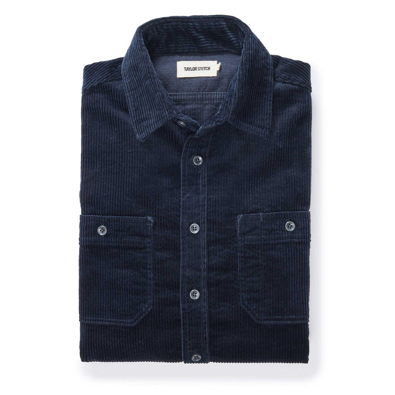 The Utility Shirt in Dark Navy Corduroy